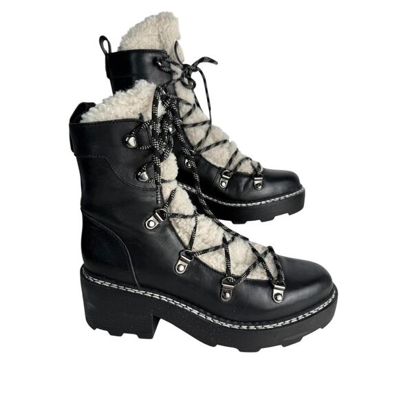 Calvin Klein Women's Alaina Hiking Boots Black‎ Size 7m NWOB - Picture 5 of 10